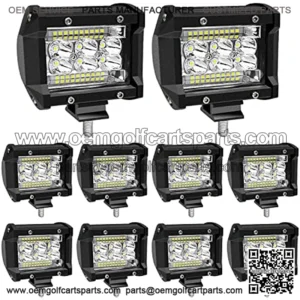 LED Light Pods, 4 Inch LED Light Bar 78W, Off Road LED Driving Work Pod Lights 12V 24V for SUV ATV UTV Truck Pickup Spot Flood Combo Beam, Pack of 10