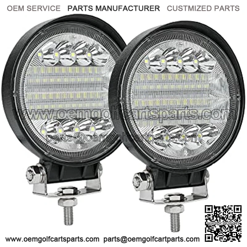 LED Fog Lights for Trucks, 4 Inch 12-30V Round LED Work Light Waterproof Flood Light Off Road Lights for ATV UTV SUV Truck, Pack of 2
