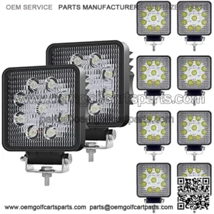LED Light Bar. LED Light Pods Work Light 4Inch 27W Spot Combo Beam Off-Road Light Bar Driving Fog Light with Mountng Bracket for Off-Road,Truck,Car,ATV,SUV .