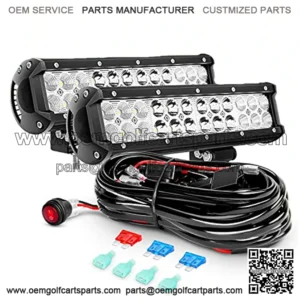 Led Light Bar 2PCS 12 Inch 72W Spot Flood Combo with Off Road Wiring Harness (ZH030)