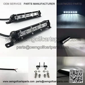 7" Super Slim led Light bar 18w Single Row Light Bar Waterproof Small Fog/Driving/Work Lights for ATV Trucks utv RZR Mini led bar 2pcs (White)