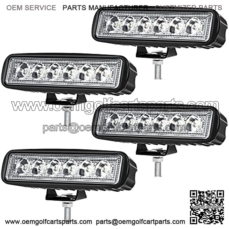 LED Light Bar 4Pcs 6Inch 18W Spot Led Work Light Bulb LED Light Pod Driving Light Fog Light Offroad Light Waterproof ATV SUV Pickup Trucks Boat 12V 24V