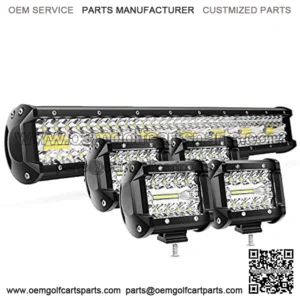 20 Inch 420W Triple Row Flood Spot Combo Led Light Bar 4PCS 4Inch 60W LED Pods Driving Boat Lights Led Off Road Trucks Lights  (ZH415)