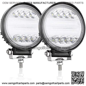 5" LED Lights Round 2PCS 144W Round Offroad Lights Combo Round Fog Lights LED Pods Round LED Work Lights Waterproof LED Driving Light for Trucks Tractor SUV UTV Bumper