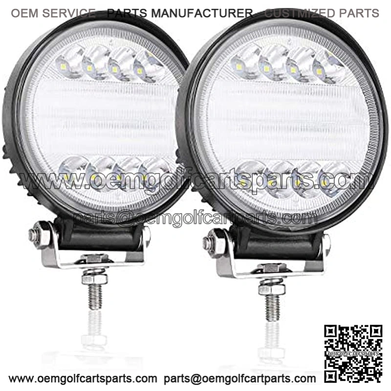 5" LED Lights Round 2PCS 144W Round Offroad Lights Combo Round Fog Lights LED Pods Round LED Work Lights Waterproof LED Driving Light for Trucks Tractor SUV UTV Bumper