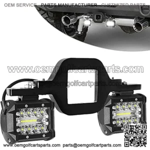 Hitch LED Lights,EBESTauto 4 Inch LED Work Light Pods with 2.5 Inch Towing Hitch Mount Brackets for Truck Trailer SUV Pickup Fit Dual Led Off-Road Driving Hitch Light bar
