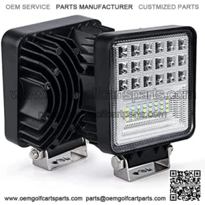 12v Led Flood Tractor Work Reserve Lights, 2Pcs Backup Driving Lights for Tow Trucks, Tractor, Trailer Cargo, Skid Steer, Forklift, Kayak