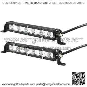 2 PCS Single Row LED Light Bar 7 Inch 18w LED Work Light Ultra Slim Mini Spot Flood ComboLed Driving Lights Boat Lighting Fog Lights Offroad,SUV 4wd Truck Heavy Duty Vehicle ATV Lights