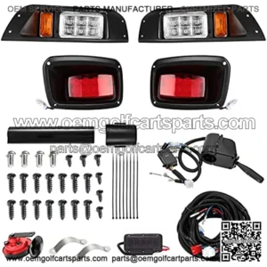 LED Upgrade Golf Cart LED Light Compatible with EZGO TXT 1996 -2013 Gas & Electric Carts12V Street Legal Lights Kit with With LED Head Light Tail LightsTurn Signals Brake Lights
