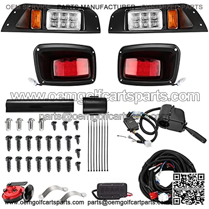 LED Upgrade Golf Cart LED Light Compatible with EZGO TXT 1996 -2013 Gas & Electric Carts12V Street Legal Lights Kit with With LED Head Light Tail LightsTurn Signals Brake Lights