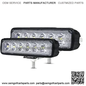 2Pcs 48w Car LED Light Bar, 8,000lm Work Lights LED Pods Car Fog Lights Off Road Led Lights Driving Lights Headlight Fits for Trucks Off Road ATV UTV Golf Cart Trailer