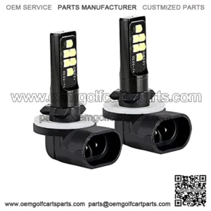 Golf Cart 12V LED Light Headlights Bulb for EZGO 1994+, Club Car DS 1999+ and Club Car Precedent 2004+, Pack of 2