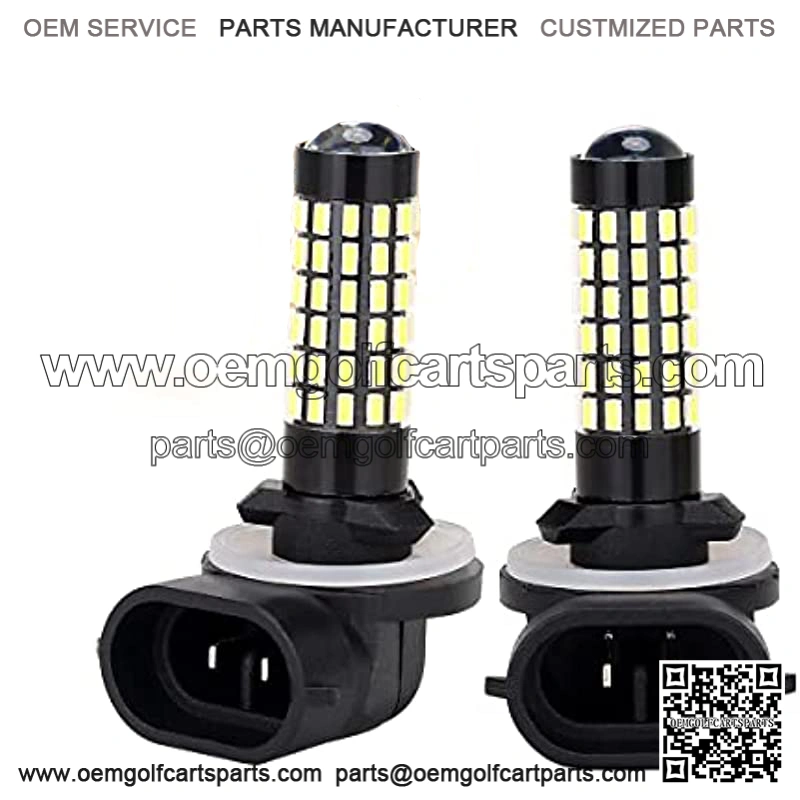 881 Golf Cart LED Head Light Bulb for EZGO, Club Car DS & Precedent, Headlight or Fog Light Replacement Bulb, Pack of 2
