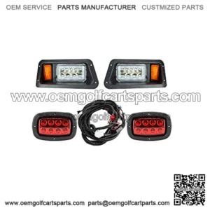 2023 New Upgraded Golf Cart LED Light Kit for Yamaha G14 G16 G19 G22, Headlight Taillight w/Turn Signal Switch, Horn, Low High Beam, Blinker & Brake Light, Daytime Running Lamp
