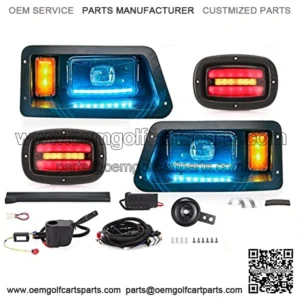 Golf Cart LED Light Kit with RGB Daytime Running Light for Yamaha G14 G16 G19 G22,?RGB Multi Color LED Running Light Strip Neon Turn Signal Lights Switchback Light (APP Control)