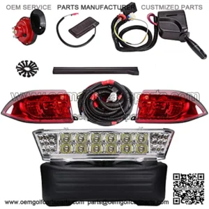 Golf Cart LED Light Kits for 2004-2008 Club Car Precedent Carts, with Headlight, Tail Light, Turn Signals, Horn and Brake Lights (Must Input 12 Volts) ??