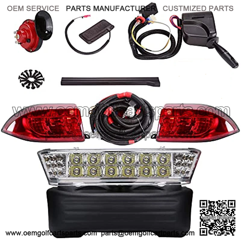 Golf Cart LED Light Kits for 2004-2008 Club Car Precedent Carts, with Headlight, Tail Light, Turn Signals, Horn and Brake Lights (Must Input 12 Volts) ??