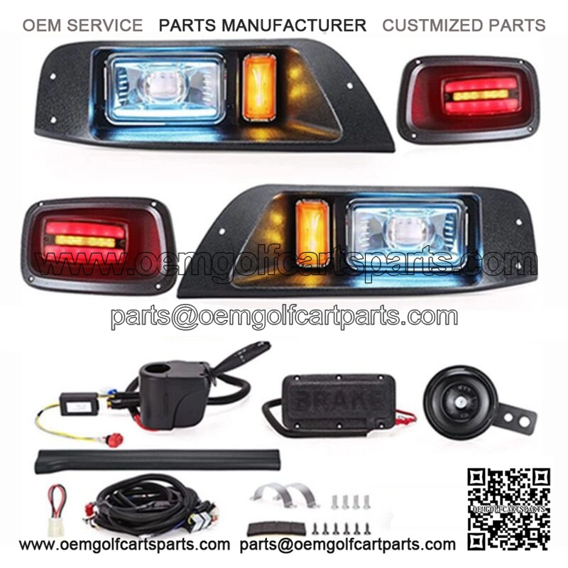 Deluxe LED Light Kit Street Legal Kit Turn Signal Switch Golf Cart EZGO TXT