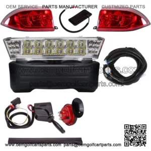 Deluxe LED Golf Cart Light Kit w/ Turn Signal Switch & Horn For Precedent 2004+