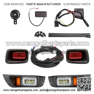 Deluxe LED Light Kit, Street Legal Kit Turn Signal Switch Golf Cart For EZGO TXT