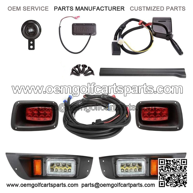 Deluxe LED Light Kit, Street Legal Kit Turn Signal Switch Golf Cart For EZGO TXT