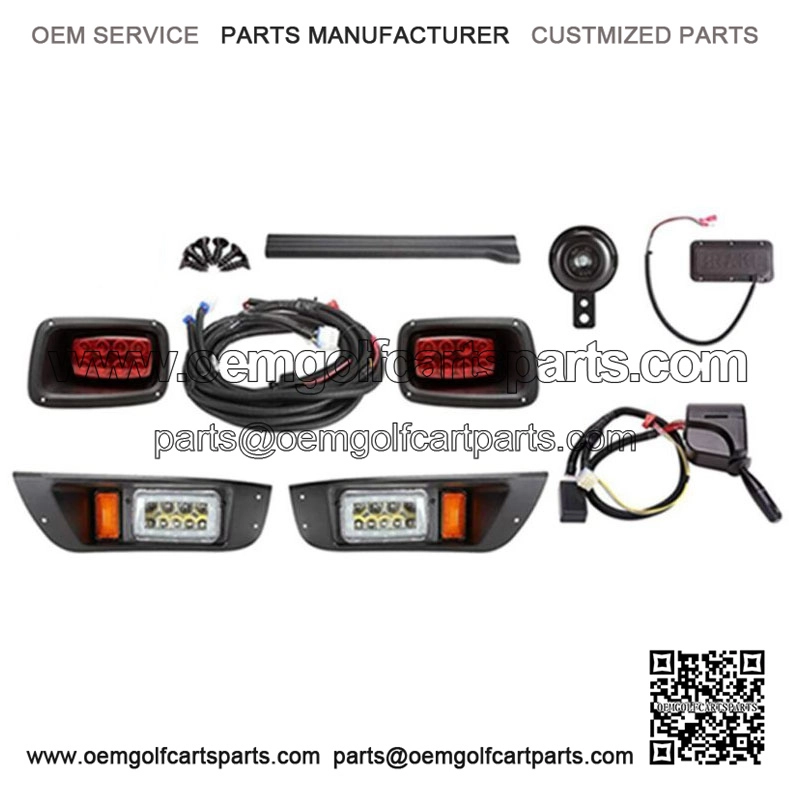 Golf Cart LED Light Kit with Turn Signal Switch & Horn Deluxe For EZGO TXT 96-13