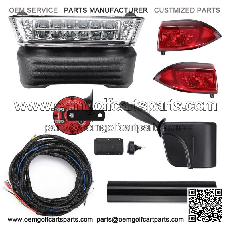 Golf Cart Deluxe LED Light Kit For Precedent Club Car w/ Turn Signals Brake 12V