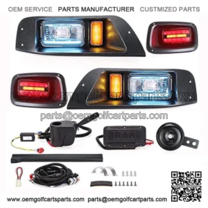 Deluxe LED Light Kit For EZGO TXT Street Legal Kit Turn Signal Switch Golf Cart