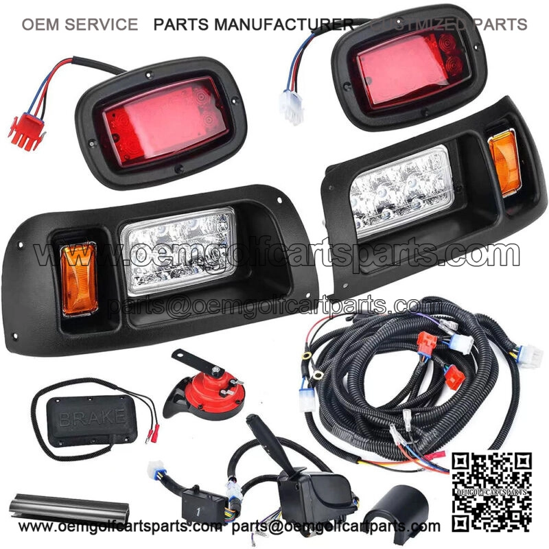 12V LED Light Kit for Club Car DS Gas & Elec 1993-UP with Turn Signal Horn Brake