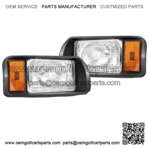 Halogen Headlights Headlamps For Golf Cart Club Car DS Turf Carryall 1993-2023