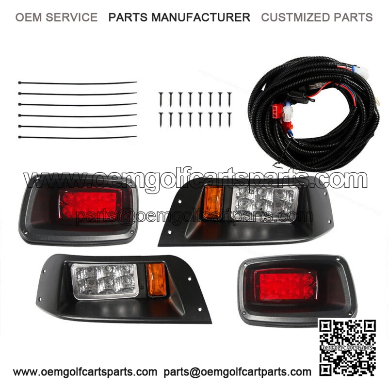 Golf Cart LED Headlight Tail Light Kit Fit for EZGO TXT 1996-2013 Gas / Elect