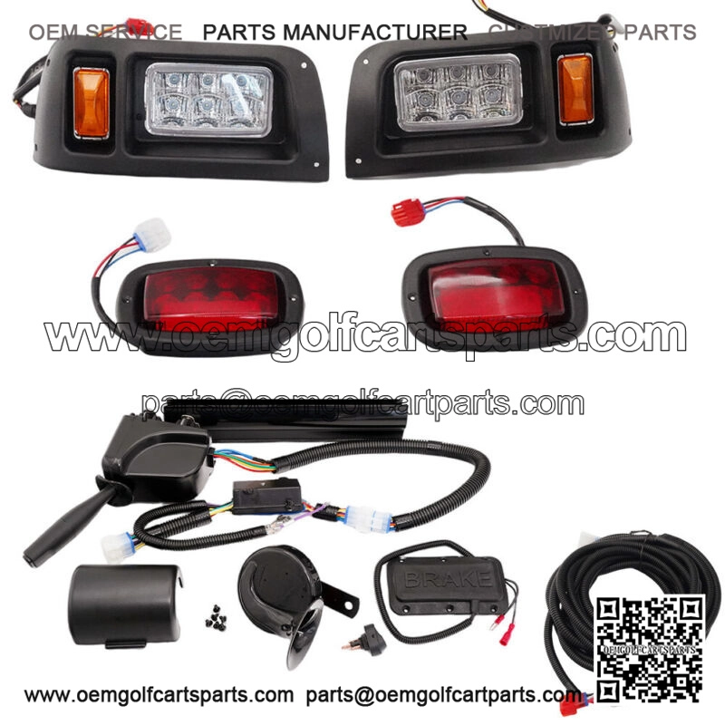 For Club Car DS Carts 1993-UP Golf Cart LED Headlight and Tail Light Kit