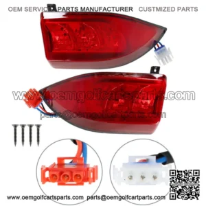 12V Golf Cart LED Taillight For Club Car Precedent 2004-Up and Tempo 2018-Up