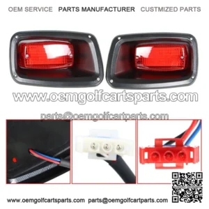 For EZGO TXT, ST Golf Cart Full LED Rear Tail Light 2 LED Taillights 1995-2013