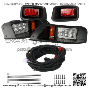 EZGO TXT Golf Cart LED Headlight & Tail Light Kit 1996-2013 Gas and Electric NEW