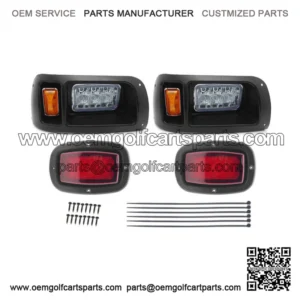 For Club Car DS Golf Cart Street Legal LED Light Headlight & Taillight Kit 1993+
