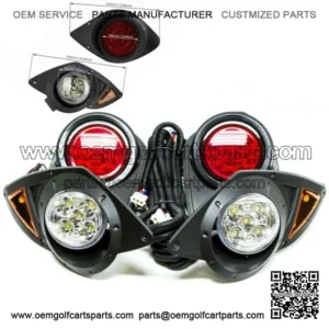 Golf Cart LED Headlight & Tail Light Kit For Yamaha Drive G29 Gas/Electric 07-UP