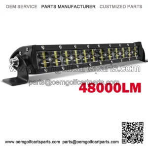 14" 480W Upper Bumper Led Light Bar Spot Flood For Club Car EZGO Golf Cart 12/15