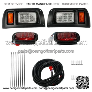 New Club Car DS LED Light Kit Adjustable Headlights Tail Lights Golf Cart 1993+