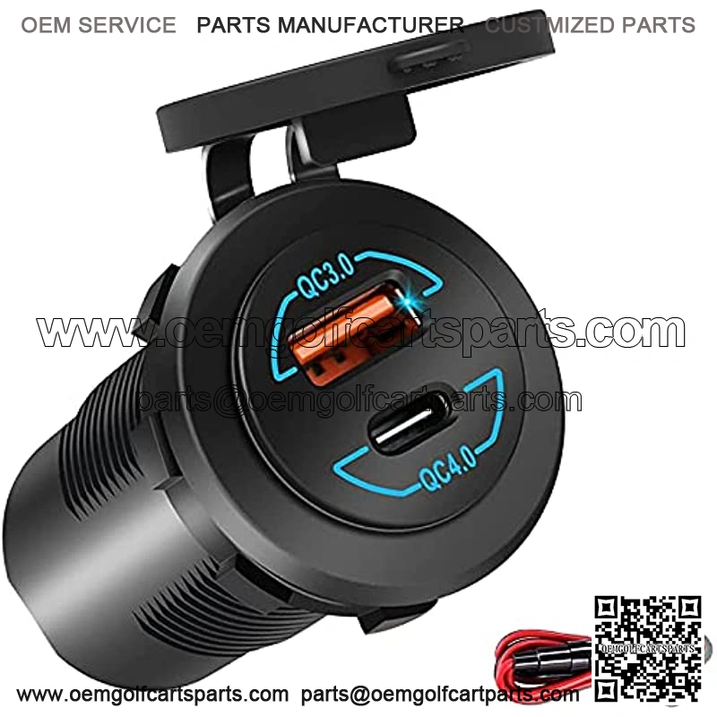 ??2022 New?? 12V USB Outlet/Outlet/Quick Charge 4.0 PD Type C/Quick Charge 3.0 USB Charger Socket/ADSDIA 12V/24V USB C Outlet/90W Waterproof Car Power Socket for Car, Boat, Motorcycle, Golf