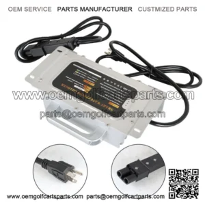 Golf Cart - 48 Volt 15 Amp Battery Charger -2 Pin Handle For Yamaha G19/G22
