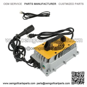 48V 17A Battery Charger For Club Car DS/Precedent Models 3-Pin Round Plug W/ OBC