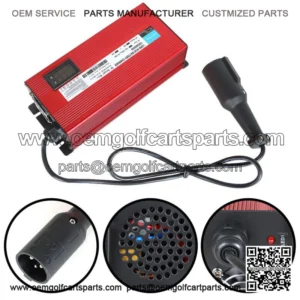 For Club Car Golf Cart Battery Charger 48v Round 3 Pin Plug 10A with OBC bypass