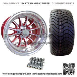 12" PHOENIX Wheels and 215/35-12" DOT Street Tires Combo - Set of 4 (Choose Your Color!)