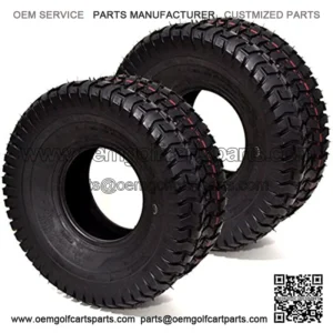 2PK 15x6.00-6 15x6.00x6 15x6x6 15x6-6 4PLY Commercial Turf Lawn Mower Tires Compatible with Scag JD Kubota