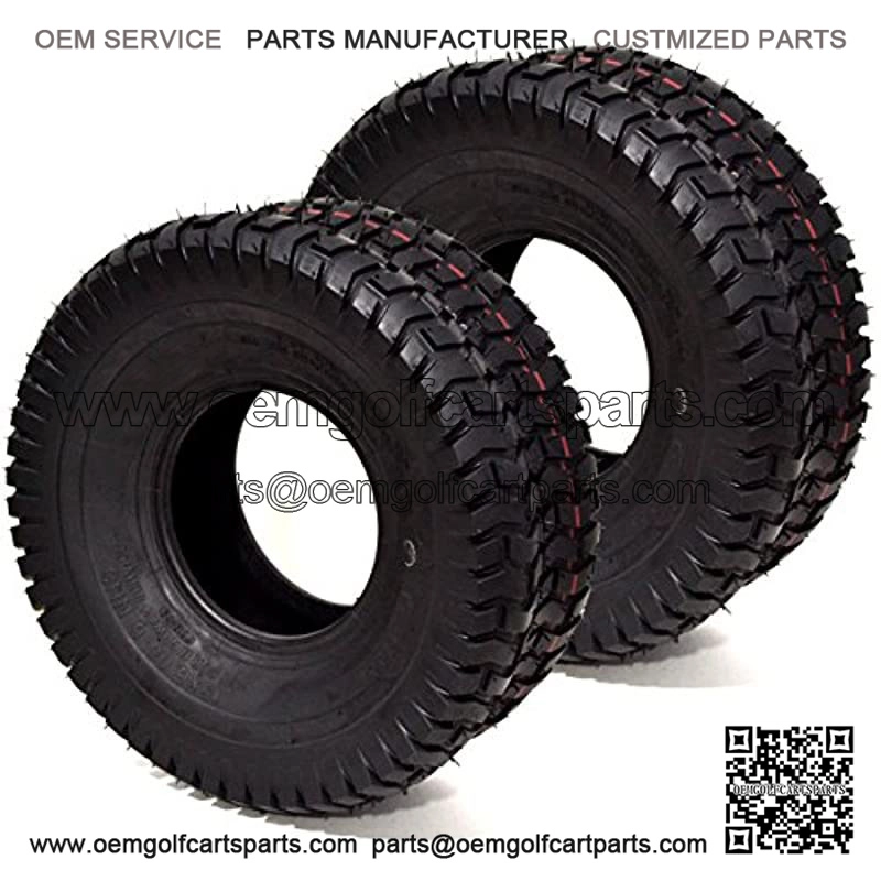 2PK 15x6.00-6 15x6.00x6 15x6x6 15x6-6 4PLY Commercial Turf Lawn Mower Tires Compatible with Scag JD Kubota