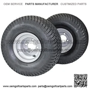 (Set of 2) 20x10.00-8 Tires & Wheels 4 Ply for Lawn & Garden Mower Turf Tires