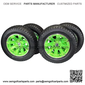 (Set of 4) 215/50-12 4 Ply (Set of 4) GREEN Aluminum Golf Assembly