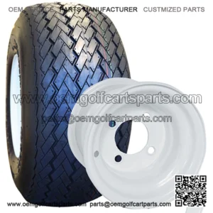 415/360 - Steel, White 8x7 Standard with Golf DOT, 18x8.5-8