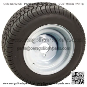 10" Steel White Wheels with Street Low Profile Tire Options Combo